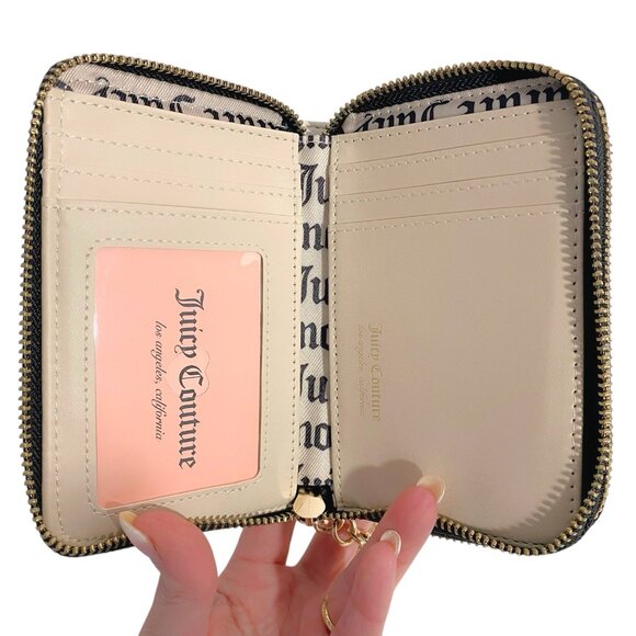 Juicy Couture Kingdom Iridescent Crystal Logo Double Zip Around Medium Wallet - Picture 9 of 11